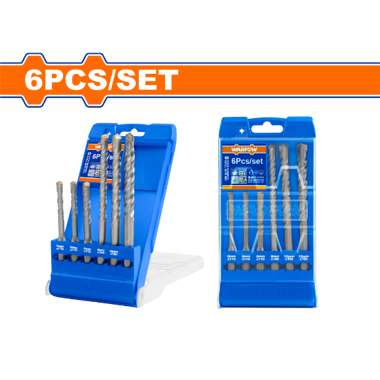 WADFOW SDS Plus Drill Bit Set 6pcs WHD6B06