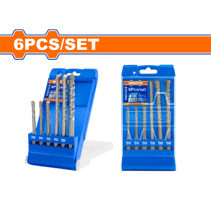 WADFOW SDS Plus Drill Bit Set 6pcs WHD6B06