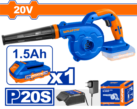 WADFOW Cordless Blower 20V with 1.5Ah Battery and Charger WBLP511