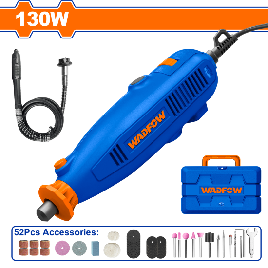 WADFOW Rotary Tool 130W with 53pcs Accessories WRY1D131