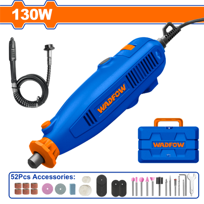 WADFOW Rotary Tool 130W with 53pcs Accessories WRY1D131