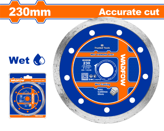 WADFOW Continuous Rim Diamond Disc 230x22.2mm Wet WDC2K05