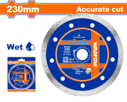 WADFOW Continuous Rim Diamond Disc 230x22.2mm Wet WDC2K05