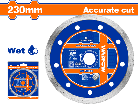 WADFOW Continuous Rim Diamond Disc 230x22.2mm Wet WDC2K05