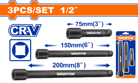 WADFOW Impact Extension Bar Set 3pcs 1/2in WMS7403