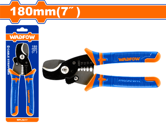 WADFOW Wide Head Cable Cutting and Stripping Pliers 7in WPL5617