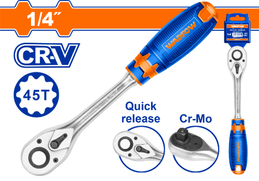 WADFOW Ratchet Handle 1/4in 45T WRW1214