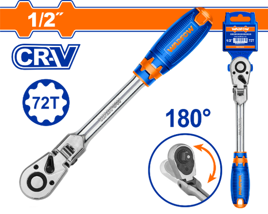 WADFOW Flex Head Ratchet Handle 1/2in 72T WRW4212