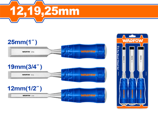 WADFOW Wood Chisel Set 3pcs 12-25mm WWC2203