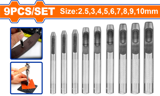 WADFOW Punch Set 9pcs WCC7509