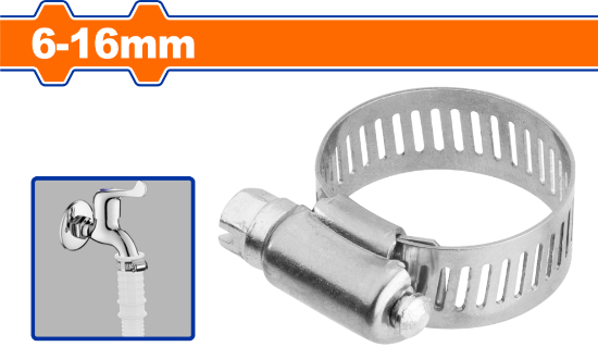 WADFOW Stainless Steel Hose Clamps 50pcs 6-16mm WHU1901