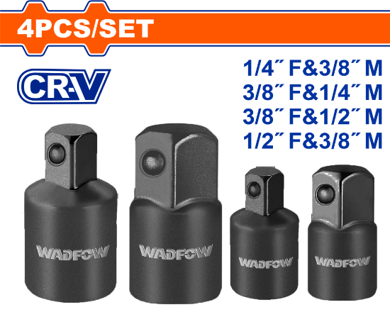 WADFOW Impact Socket Adapter Set 4pcs WMS6404
