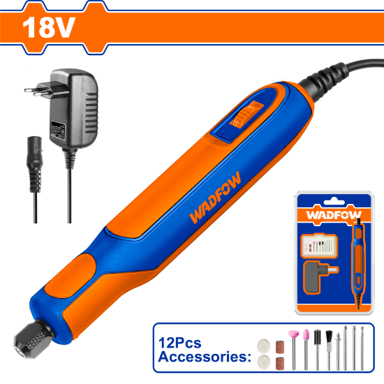 WADFOW Cordless Rotary Tool 18V with 12pcs Accessories WRY16180