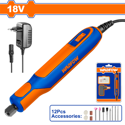WADFOW Cordless Rotary Tool 18V with 12pcs Accessories WRY16180