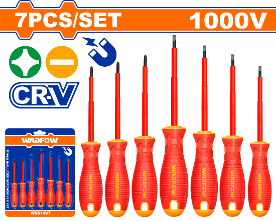 WADFOW Insulated Screwdriver Set 7pcs 1000V WSS7407