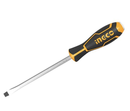 INGCO Go-Through Slotted Screwdriver 6.5x125mm S2 HGTS286125
