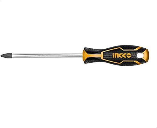 INGCO Phillips Screwdriver PH2 6.0x125mm Rubber Handle HS28PH2125