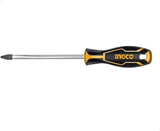 INGCO Phillips Screwdriver PH2 6.0x125mm Rubber Handle HS28PH2125