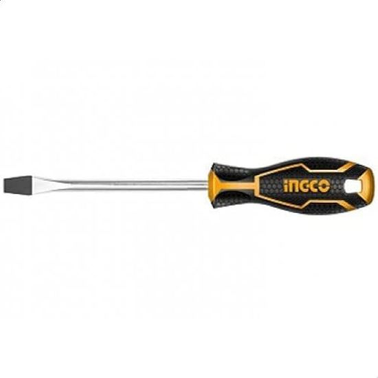 INGCO Slotted Screwdriver SL 6.5x125mm Rubber Handle HS286125