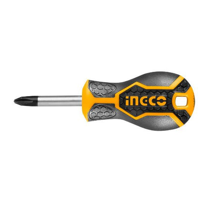 INGCO Phillips Screwdriver PH2 6.0x38mm Rubber Handle HS28PH2038