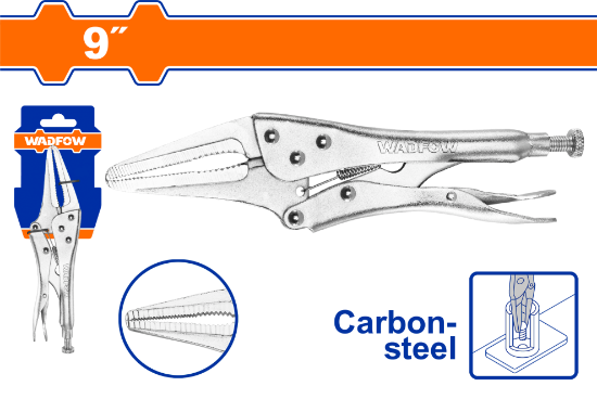 WADFOW Long Nose Locking Pliers 9in WLP3C09