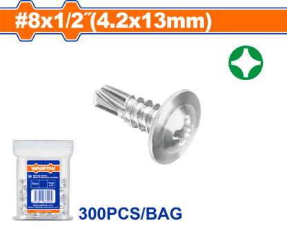 WADFOW Galvanised Phillips Truss Head Screws 300pcs 4.2x13mm WXS3911