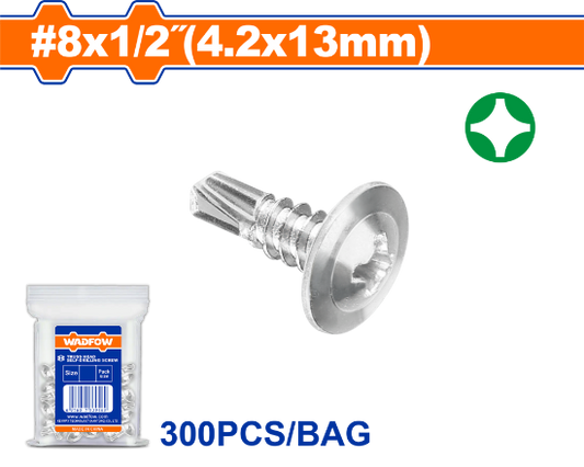 WADFOW Galvanised Phillips Truss Head Screws 300pcs 4.2x13mm WXS3911