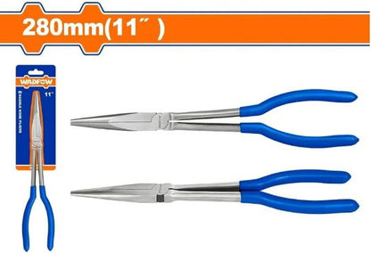 WADFOW Extra Long Reach Long Nose Pliers 11in 280mm Straight WPL1E11