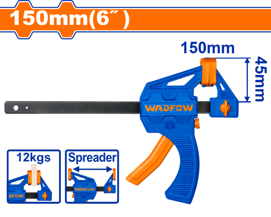 WADFOW Plastic Quick Clamp 6in 45x150mm WCP4386