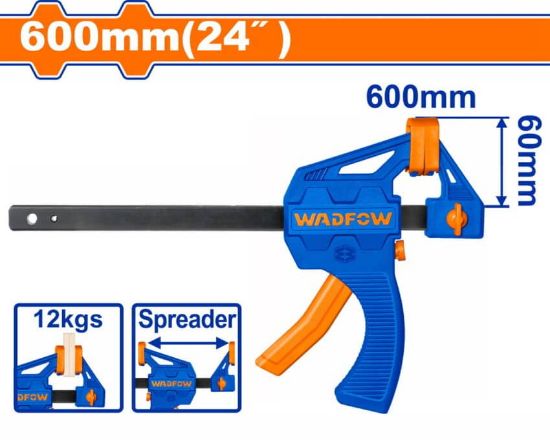 WADFOW Plastic Quick Clamp 24in 60x600mm 60kg WCP4324