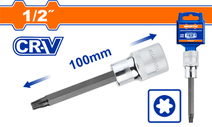 WADFOW Long Torx Bit Socket 1/2in T20 100mm WSC5211