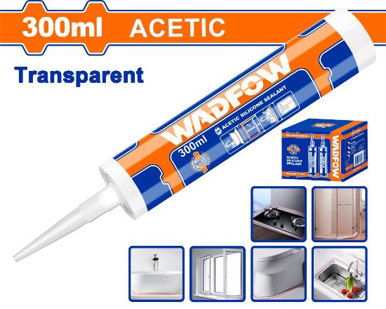 WADFOW Acetic Silicone Sealant 300ml Transparent WGQ2T32