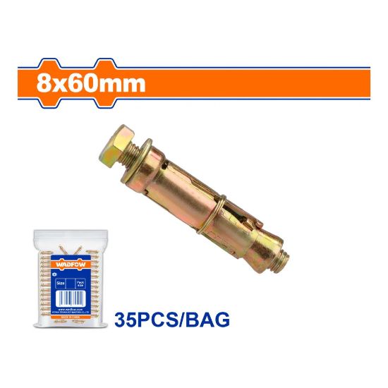 WADFOW Sleeve Anchor with Bolt 35pcs 8x60mm WDQ5926