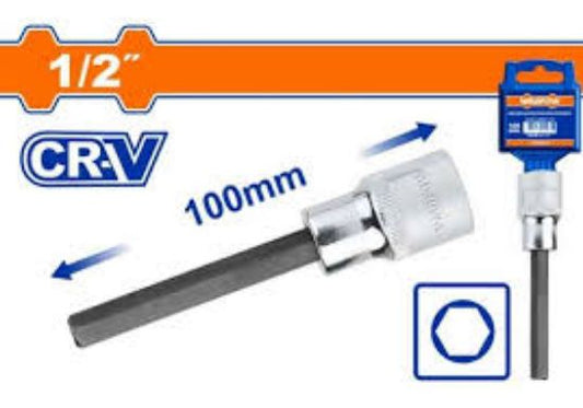 WADFOW Long Hex Bit Socket 1/2in 12x100mm WSC5207