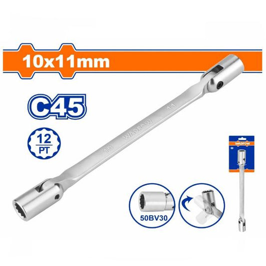 WADFOW Double End Flex Head Socket Wrench 10x11mm WTH2E02