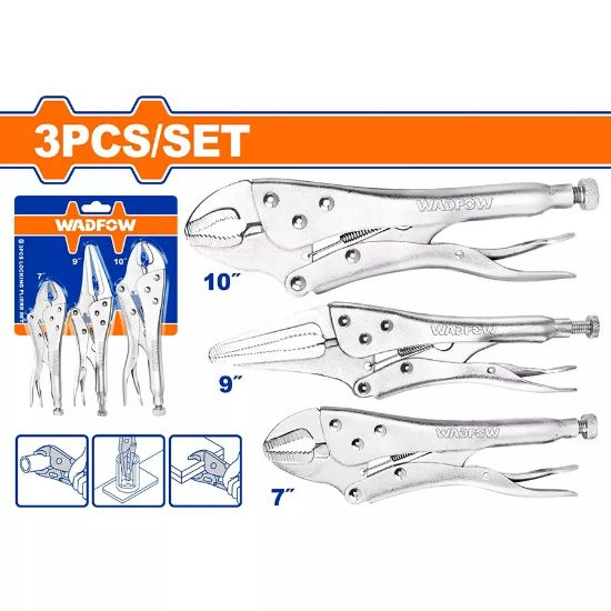 WADFOW Locking Pliers Set 3pcs WLP5703