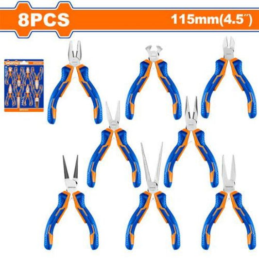 WADFOW Mini Pliers Set 4.5in 8pcs WPS1618