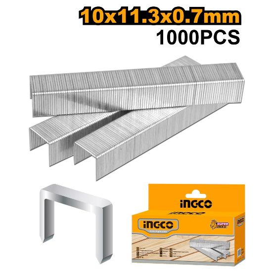 INGCO STS0110 Staples 1000Pcs 10x11.3x0.7mm U-Type