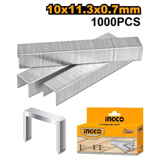 INGCO STS0110 Staples 1000Pcs 10x11.3x0.7mm U-Type