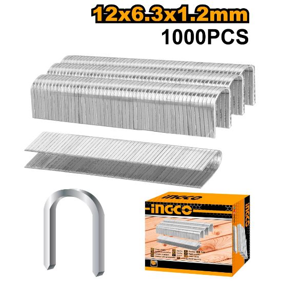 INGCO STS0412 | دبابيس دباسة U مقاس 12×6.3×1.2 مم