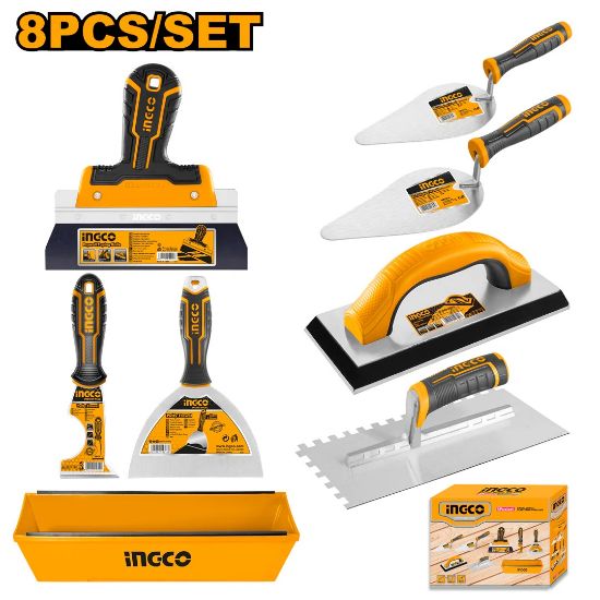 INGCO COS23076 | طقم عدة بناء وتلييس 8 قطع
