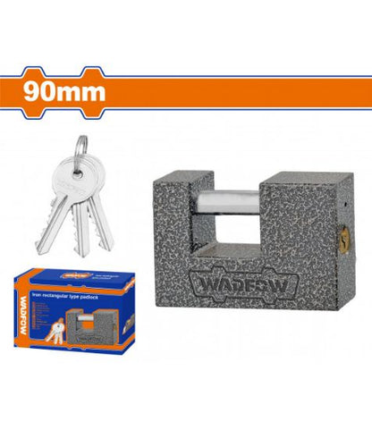 WADFOW Anti-Cut Padlock 90mm Grey WPD7590