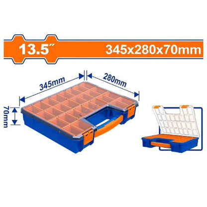WADFOW Plastic Organiser Box 13.5in with 12 Removable Cups WTB1311
