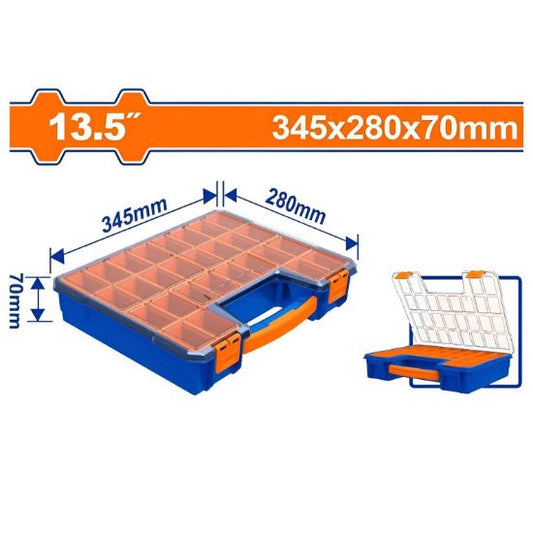 WADFOW Plastic Organiser Box 13.5in with 12 Removable Cups WTB1311
