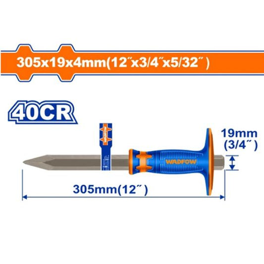 WADFOW Cold Chisel with Hand Guard 4x19x305mm WCC2314