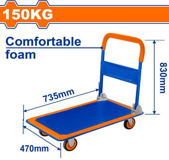 WADFOW Folding Platform Trolley 150kg 4 Wheels WWB1315