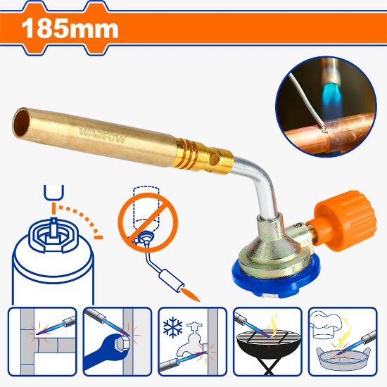 WADFOW Brass Head Gas Torch Burner 185mm Auto Ignition WFG6601