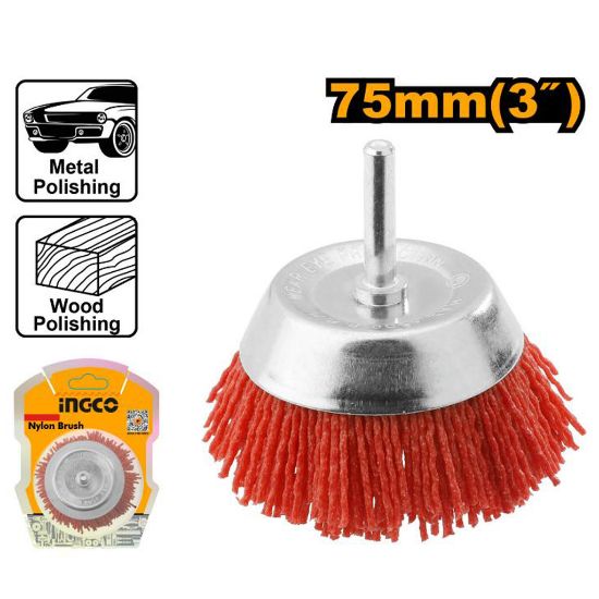 INGCO Wire Cup Brush 75mm for Stainless Steel Polishing WB30755