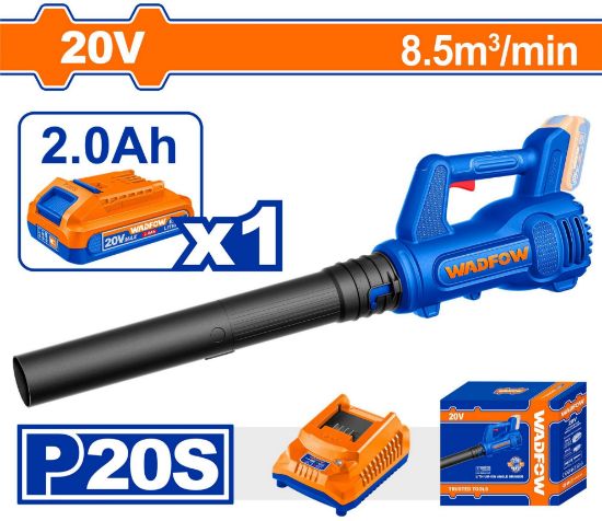 WADFOW Cordless Garden Leaf Blower 20V 8.5m³/min with 2Ah Battery and Charger WBLP521