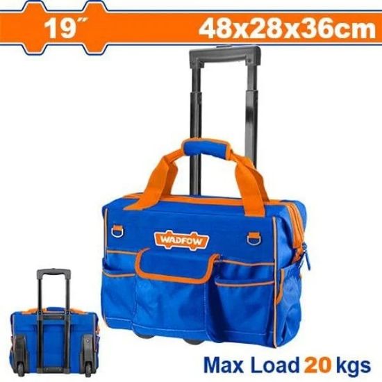 WADFOW Rolling Tool Bag 19in with Telescopic Handle 20kg WTGR102